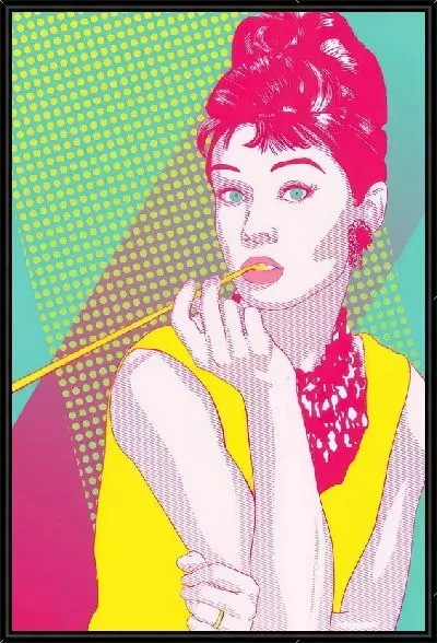 Картина Одри Хепбёрн в стиле поп-арт №2