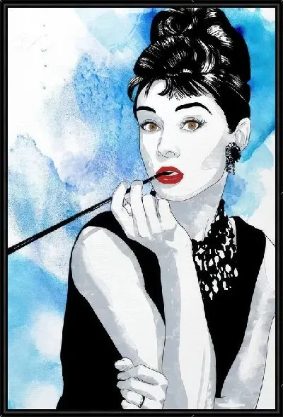 Картина Одри Хепбёрн в стиле поп-арт №3