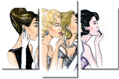 Модульная картина Одри Хепбёрн и Монро