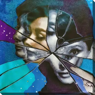 Картина маслом Стилизованный портрет Одри Хепбёрн