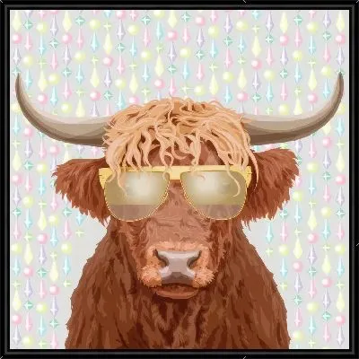 Картина Бык в очках