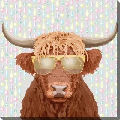 Картина маслом Бык в очках