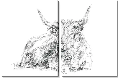 Модульная картина Бык №4