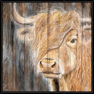 Картина Бык на досках