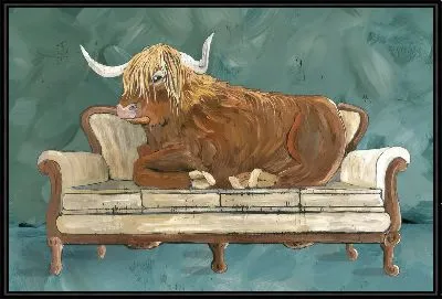 Бык на диване