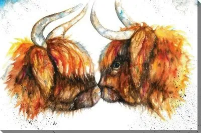Картина маслом Два быка