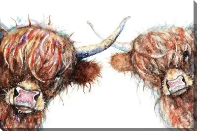 Картина маслом Два быка №3