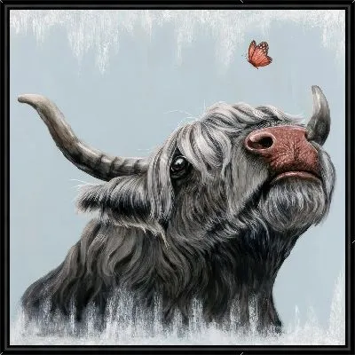 Картина Бык и бабочка