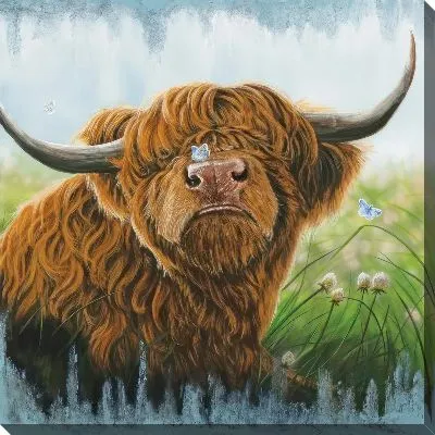 Картина маслом Бык в природе