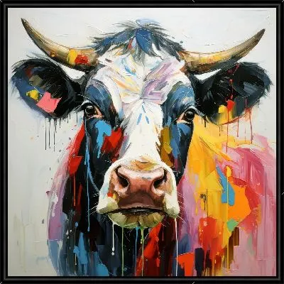 Корова в стиле мастихин №4