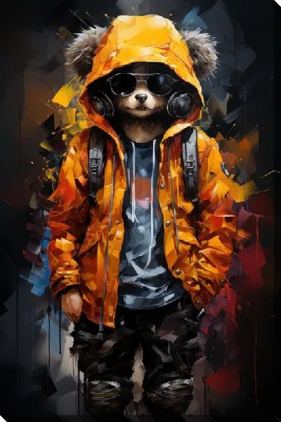 Картина маслом Модный енот