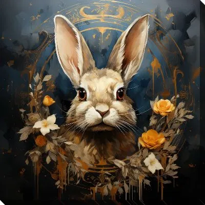 Заяц и цветы