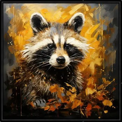 Енот в стиле мастихин №5