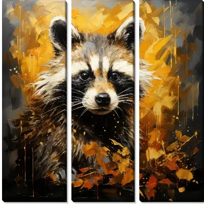 Енот в стиле мастихин №5