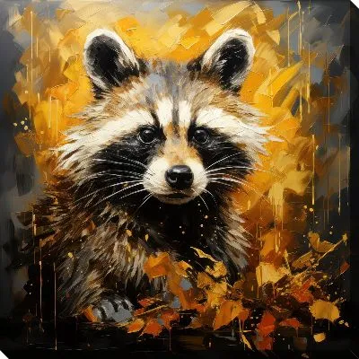 Енот в стиле мастихин №5