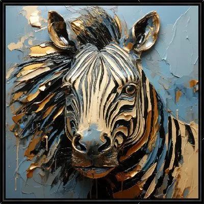 Зебра в стиле мастихин №7