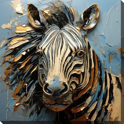 Зебра в стиле мастихин №7