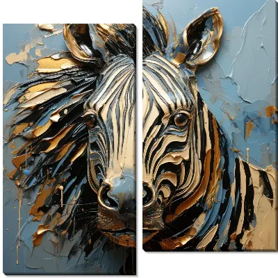 Зебра в стиле мастихин №7