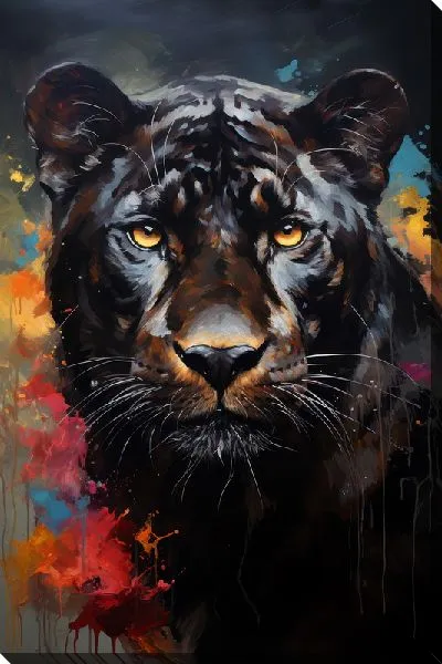 Постер Пантера в стиле мастихин