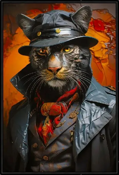 Картина Пантера в одежде №2