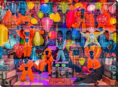 Постер Граффити с обезьянами