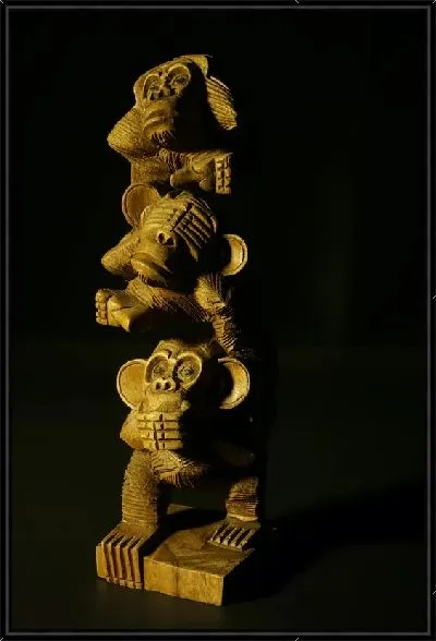 Картина Скульптура из 3 обезьян