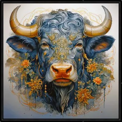 Бык в арт стиле №24