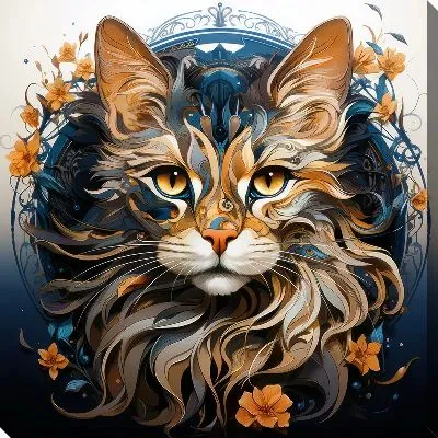 Картина маслом Арт кот №33