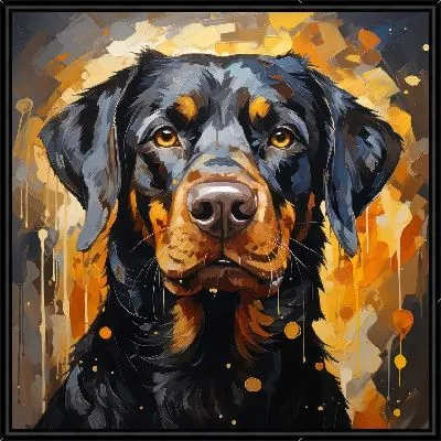 Собака в стиле мастихин №41