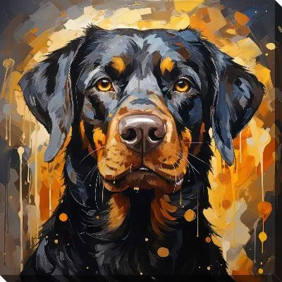 Собака в стиле мастихин №41