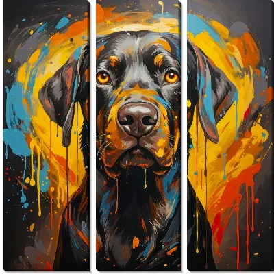 Лабрадор в стиле мастихин