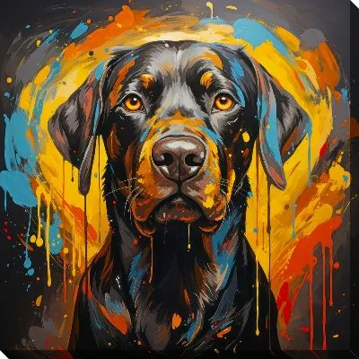 Лабрадор в стиле мастихин