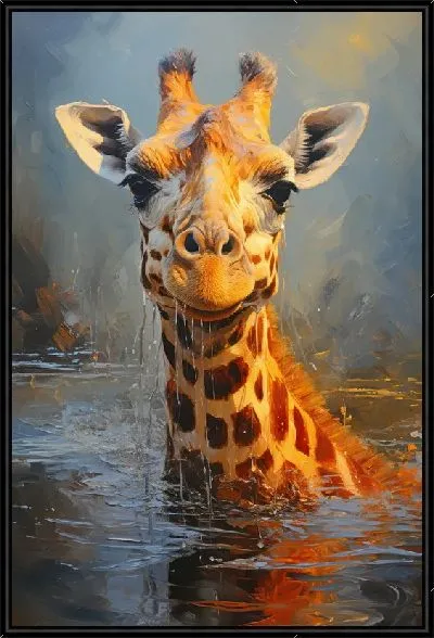 Картина Купающийся жираф