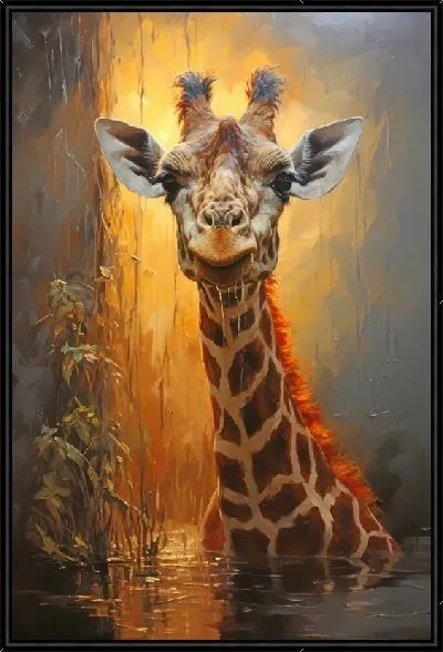 Картина Жираф купается