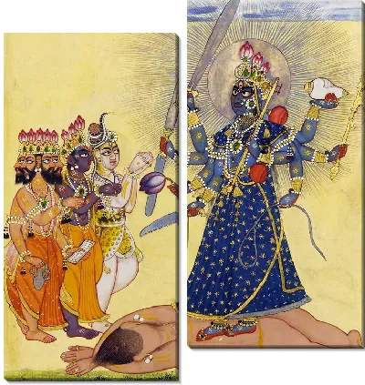 Модульная картина Богиня Бхадракали (Goddess Bhadrakali)