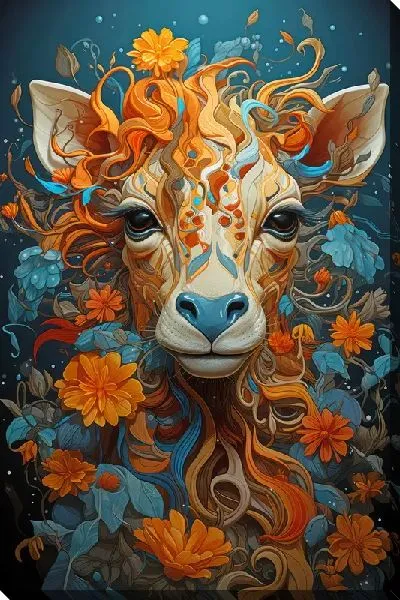 Картина маслом Арт жираф №10