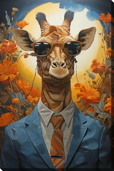 Картина маслом Модный жираф