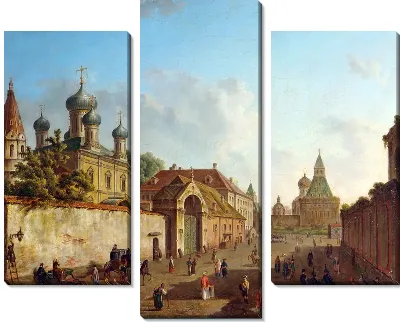 Картина Москва. Вид от Лубянки на Владимирские ворота (View from the Lubyanka, Moscow at Vladimir Gate)