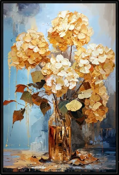 Картина Золотые гортензии №2