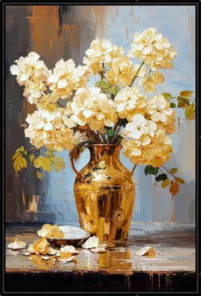 Картина Золотые гортензии №4