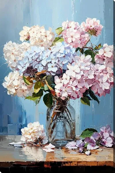 Постер Гортензии в вазе №15
