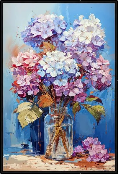 Картина Гортензии в вазе №19