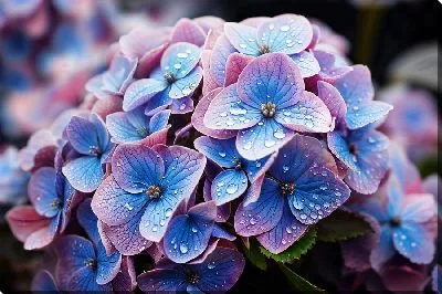 Постер Макро гортензии №4