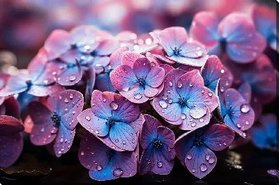 Картина маслом Макро гортензии №5