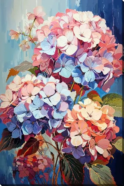 Картина маслом Букет гортензии №50