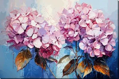 Картина маслом Веточки гортензий №3