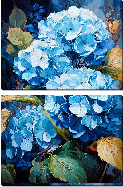 Модульная картина Бутоны гортензий №60