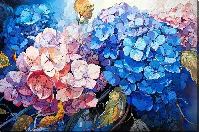 Картина маслом Бутоны гортензий №67