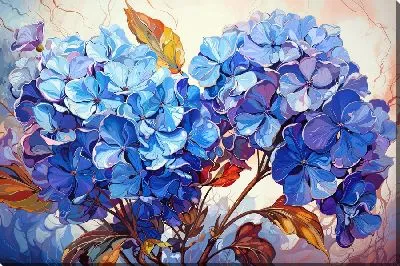 Картина маслом Бутоны гортензий №72