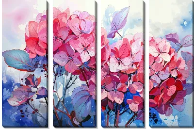 Модульная картина Гортензии №88